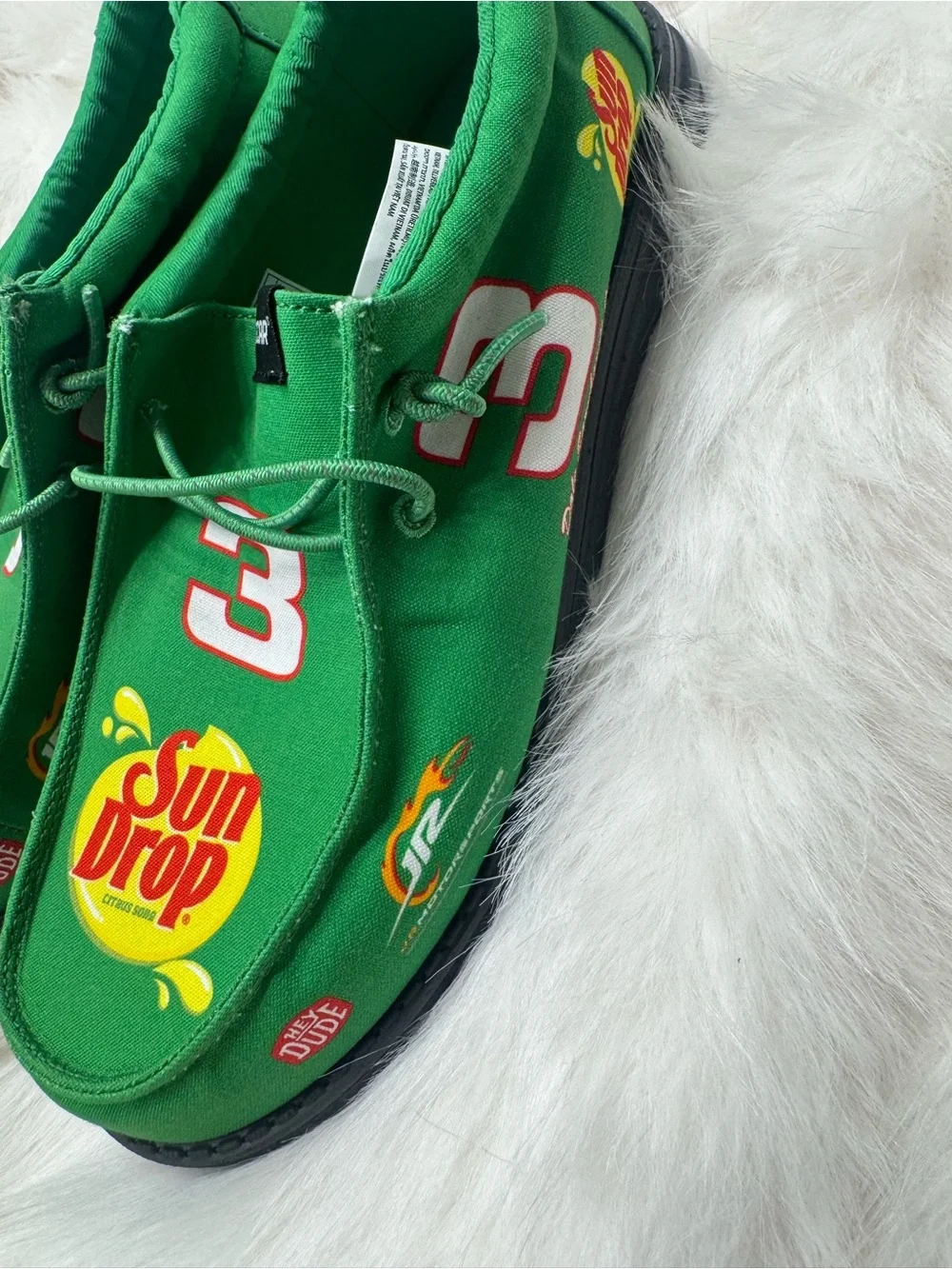 Nascar Green & Yellow Sun Drop Slip-On Loafers